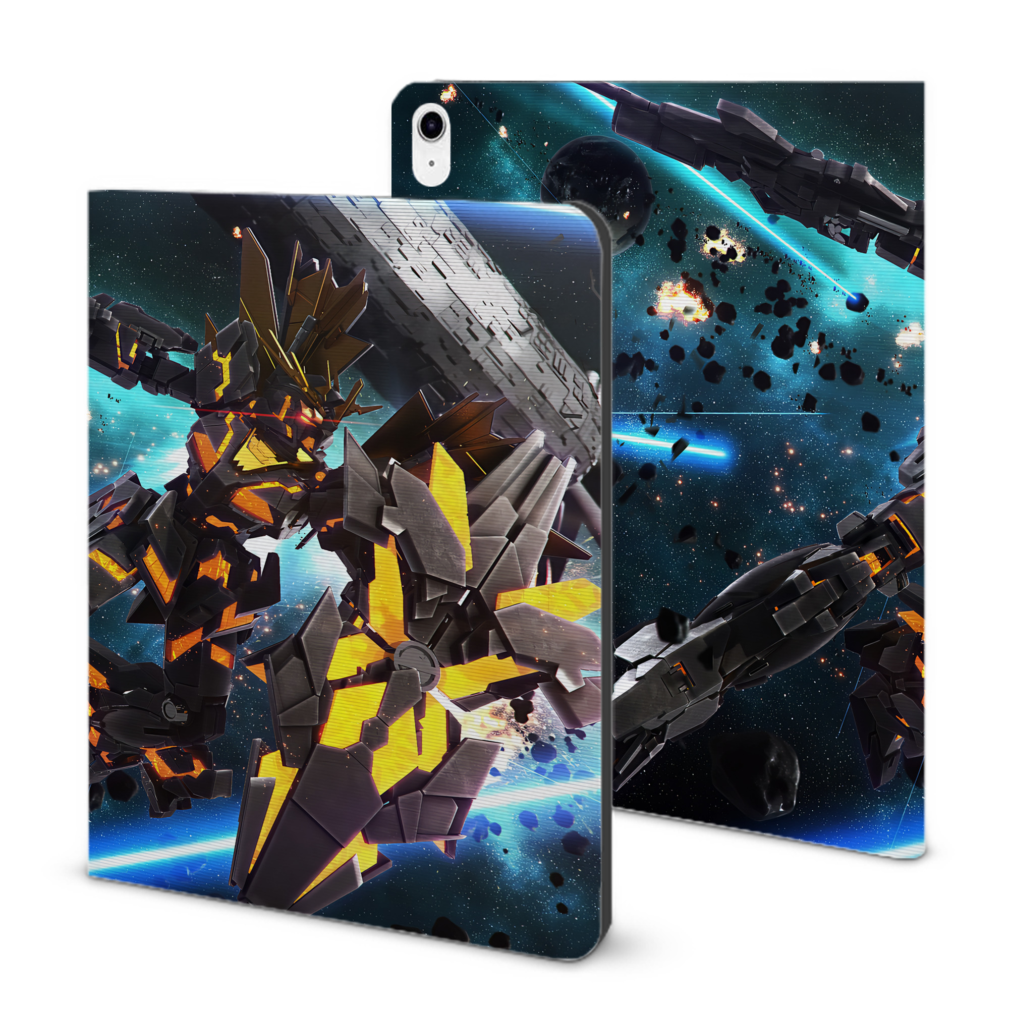 （画像用） 機動戦士ガンダム Mobile Suit Gundam IPad ケース ブック型 PUレザー TPU 耐衝撃 軽量 薄型 ペン収納なし 全面保護 IPad 各モデル対応